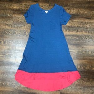 LuLaRoe Carly blue and pink - Small